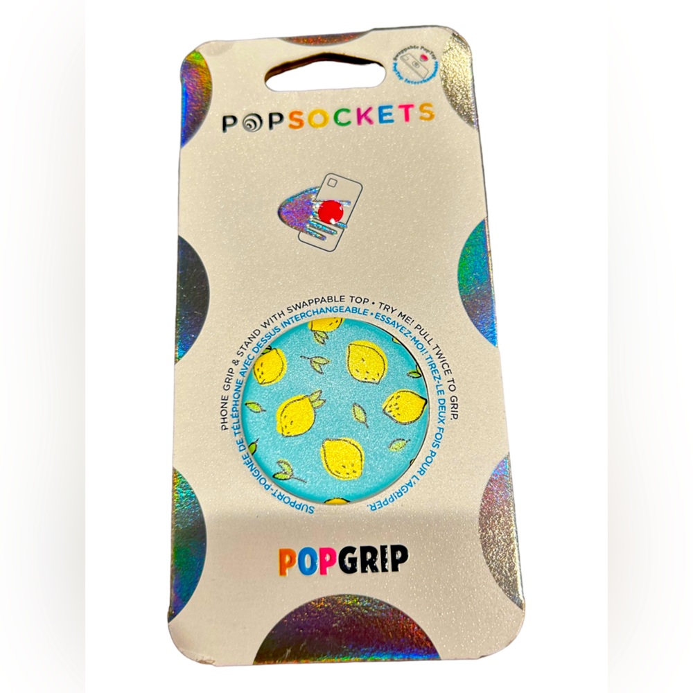 Pop sockets Lemons pop grip phone grip & stand with swappable top